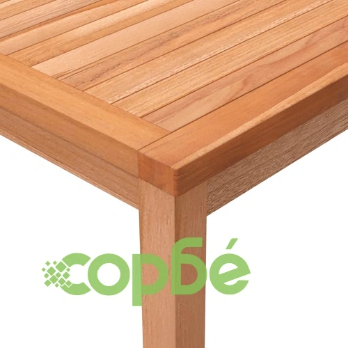 Градински трапезен комплект, 5 части, тиково дърво масив ➤ топ цена ➤ sorbe.bg