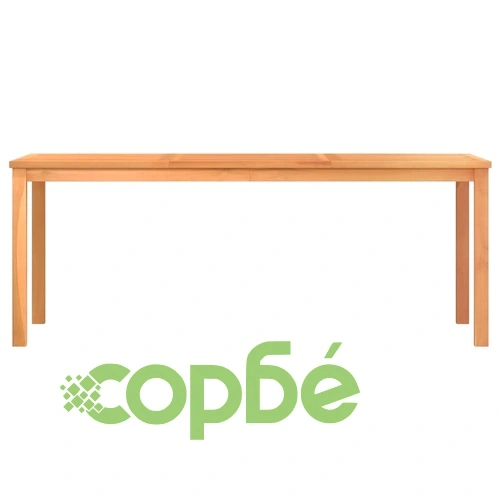 Градински трапезен комплект, 9 части, тиково дърво масив ➤ топ цена ➤ sorbe.bg