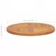 Плот за маса, тиково дърво масив, кръгъл, 2,5 см, 50 см