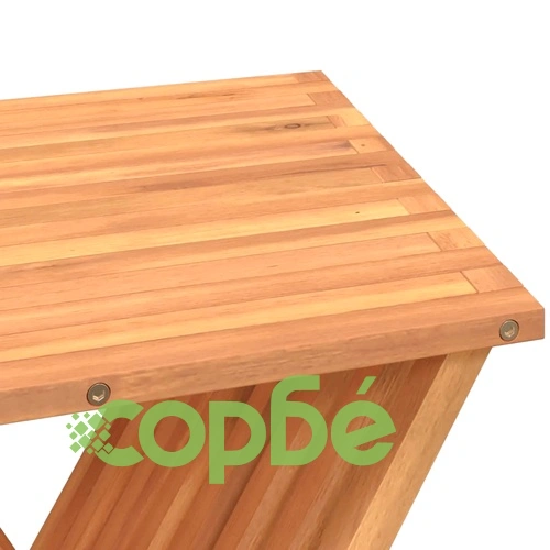 Сгъваема табуретка, 40x32,5x70 см, тиково дърво масив ➤ топ цена ➤ sorbe.bg