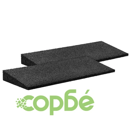 Гумена рампа за бордюр, 2 бр, черна, 50x20x1-4,3 см ➤ топ цена ➤ sorbe.bg