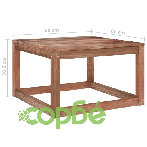 Градински маси от палети 2 бр 60x60x36,5 см импрегниран бор ➤ топ цена ➤ sorbe.bg