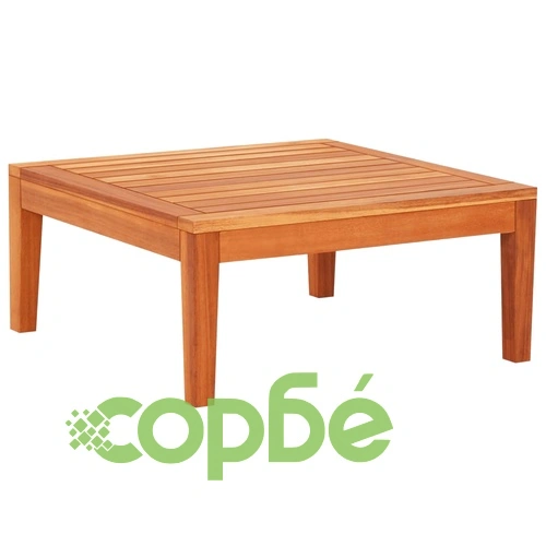 Градинска маса, 64x64x29 см, акациево дърво масив ➤ топ цена ➤ sorbe.bg