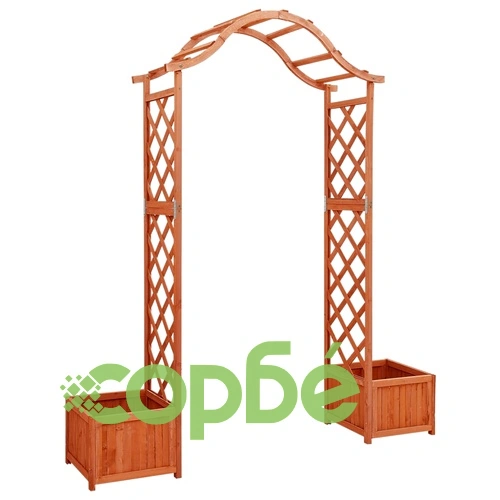 Градинска пергола с плантер, чам масив  ➤ топ цена ➤ sorbe.bg