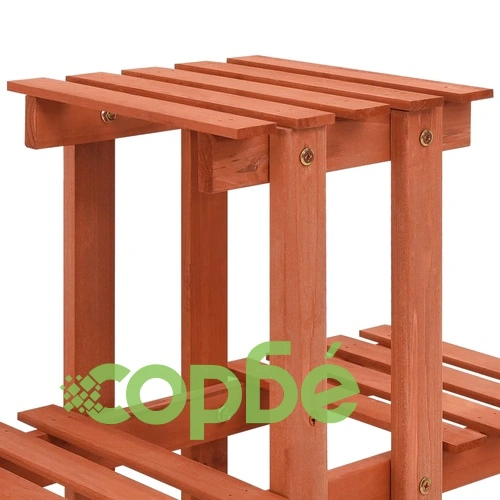 Стойка за цветя, 83x25x132 см, чамово дърво масив ➤ топ цена ➤ sorbe.bg