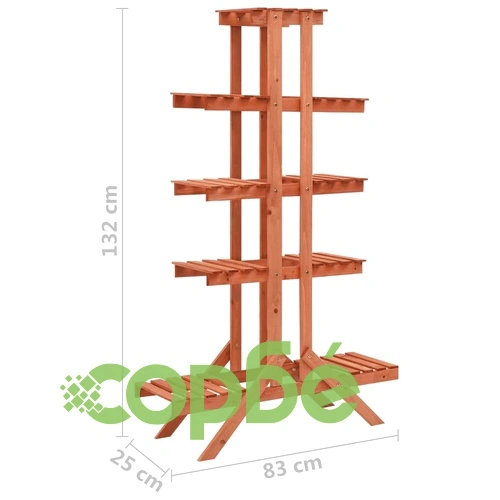 Стойка за цветя, 83x25x132 см, чамово дърво масив ➤ топ цена ➤ sorbe.bg