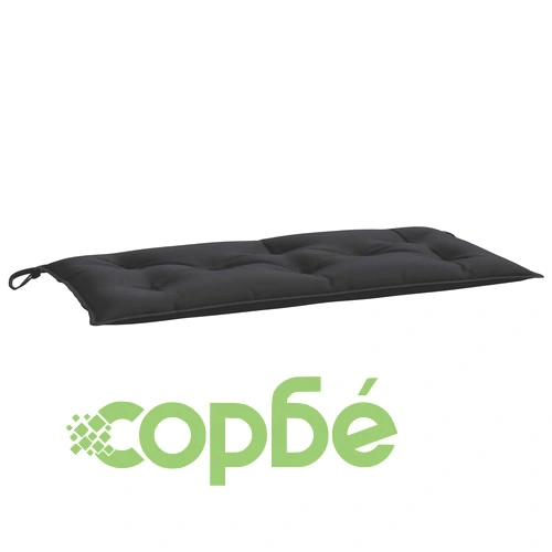 Възглавница за градинска пейка черна 110x50x7 см оксфорд плат ➤ топ цена ➤ sorbe.bg