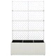 Пергола висока леха с 3 саксии, 83x30x130 см, полиратан, бяла