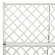 Пергола висока леха с 3 саксии, 83x30x130 см, полиратан, бяла