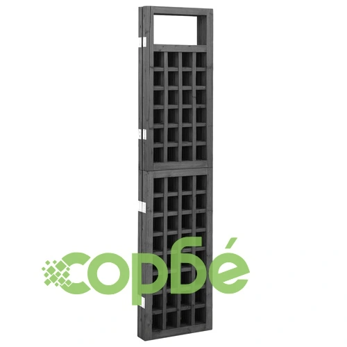 Параван за стая, 3 панела, масивна ела, черен, 121x180 см ➤ топ цена ➤ sorbe.bg