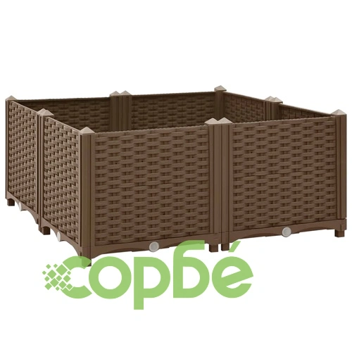 Повдигната леха, 80x80x38 см, полипропилен ➤ топ цена ➤ sorbe.bg