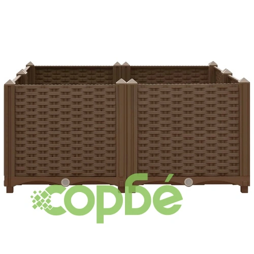 Повдигната леха, 80x80x38 см, полипропилен ➤ топ цена ➤ sorbe.bg