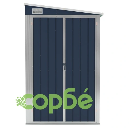 Градинска барака стенен монтаж антрацит 118x382x178 см стомана ➤ топ цена ➤ sorbe.bg