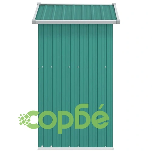 Градинска барака зелена 126x97,5x177 см поцинкована стомана ➤ топ цена ➤ sorbe.bg