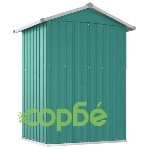 Градинска барака зелена 126x97,5x177 см поцинкована стомана ➤ топ цена ➤ sorbe.bg