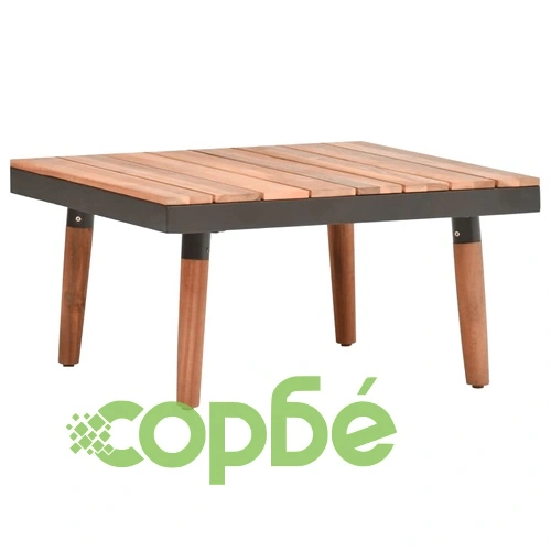 Градински лаундж комплект с възглавници, 4 части, масив акация ➤ топ цена ➤ sorbe.bg