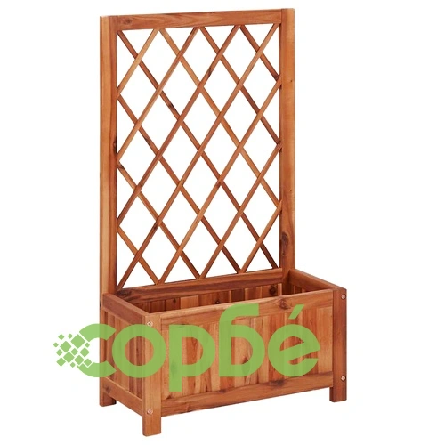 Градинска повдигната леха с решетка, акациева дървесина масив ➤ топ цена ➤ sorbe.bg