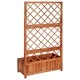 Повдигната леха с решетка, 85x38x150 см, акация масив