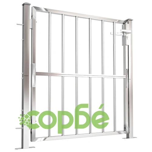 Градинска порта 100x95 см, неръждаема стомана ➤ топ цена ➤ sorbe.bg