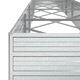 Повдигната градинска леха, 600x80x45 см, стомана, сребриста