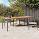 Градинска маса сива 250x100x75 см полиратан
