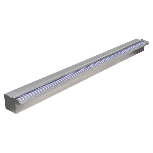 Фонтан за басейн с LED, неръждаема стомана, 110 см ➤ топ цена ➤ sorbe.bg