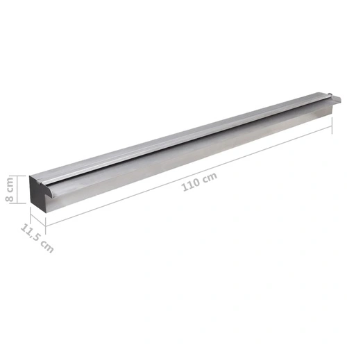 Фонтан за басейн с LED, неръждаема стомана, 110 см ➤ топ цена ➤ sorbe.bg