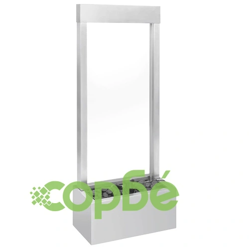 Градински фонтан, сребрист, 39x22x108,5 см, неръждаема стомана ➤ топ цена ➤ sorbe.bg