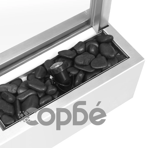 Градински фонтан, сребрист, 39x22x108,5 см, неръждаема стомана ➤ топ цена ➤ sorbe.bg