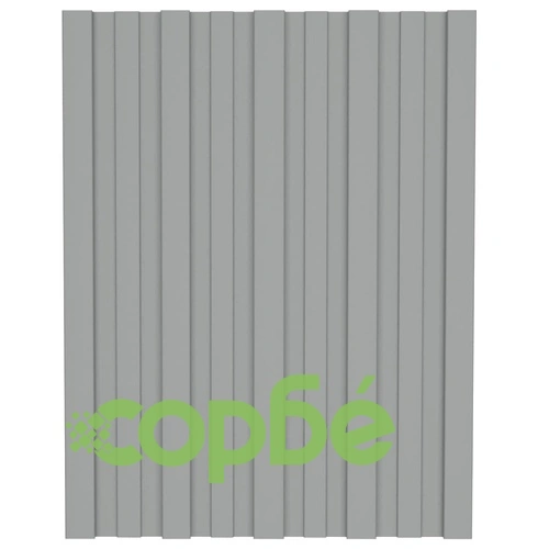 Покривни панели, 12 бр, поцинкована стомана, сиви, 60х45 см ➤ топ цена ➤ sorbe.bg