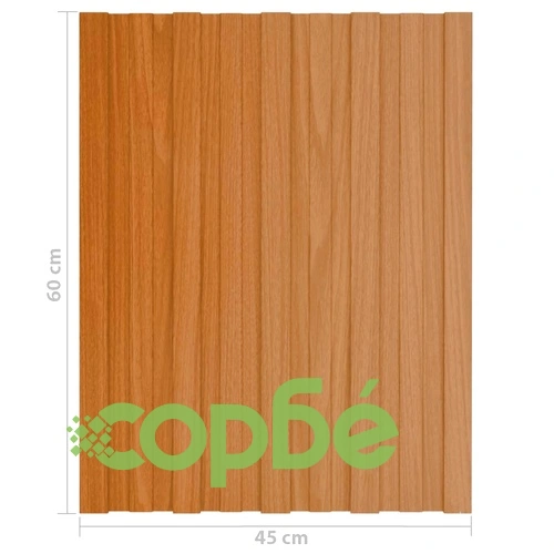 Покривни панели 12 бр поцинкована стомана естествен 60х45 см ➤ топ цена ➤ sorbe.bg