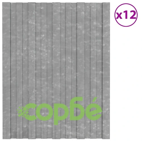 Покривни панели 12 бр поцинкована стомана сребристи 60х45 см ➤ топ цена ➤ sorbe.bg