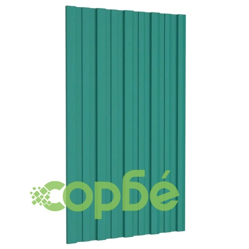 Покривни панели, 12 бр, поцинкована стомана, зелени, 80х45 см ➤ топ цена ➤ sorbe.bg