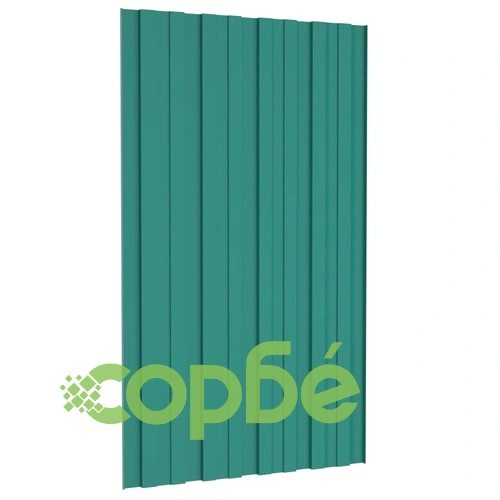 Покривни панели, 12 бр, поцинкована стомана, зелени, 80х45 см ➤ топ цена ➤ sorbe.bg