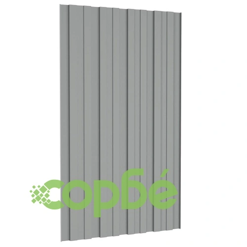 Покривни панели, 12 бр, поцинкована стомана, сиви, 80х45 см ➤ топ цена ➤ sorbe.bg