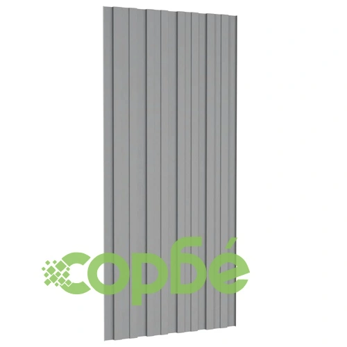 Покривни панели, 12 бр, поцинкована стомана, сиви, 100х45 см ➤ топ цена ➤ sorbe.bg