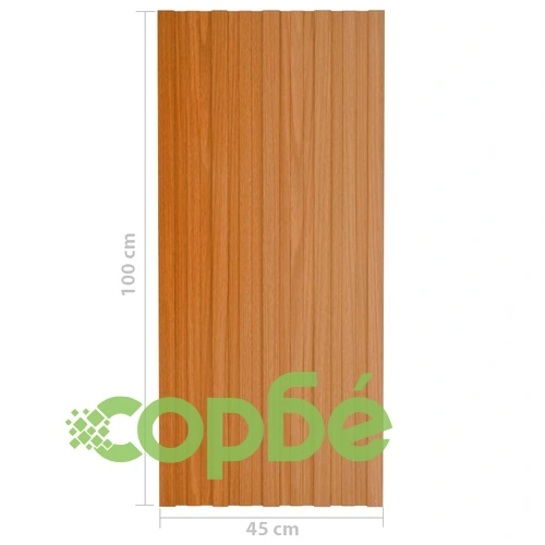 Покривни панели 12 бр поцинкована стомана естествен 100х45 см ➤ топ цена ➤ sorbe.bg