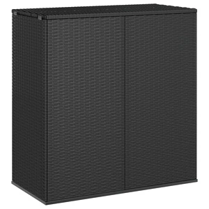 Кутия за градински възглавници PE ратан 100x49x103,5 см черна