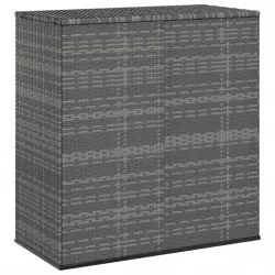 Кутия за градински възглавници PE ратан 100x49x103,5 см сива