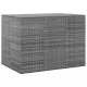 Кутия за градински възглавници PE ратан 145x100x103 см сива