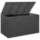 Кутия за градински възглавници PE Ратан 194x100x103 см черна