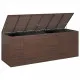 Кутия за градински възглавници PE ратан 291x100,5x104 см кафява