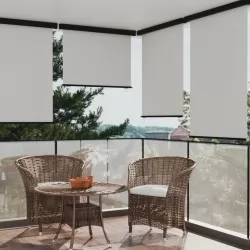 Вертикална тента за балкон, 117x250 см, кремава