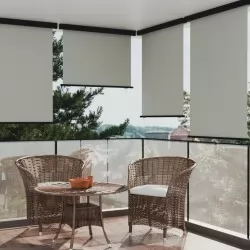 Вертикална тента за балкон, 117x250 см, сива