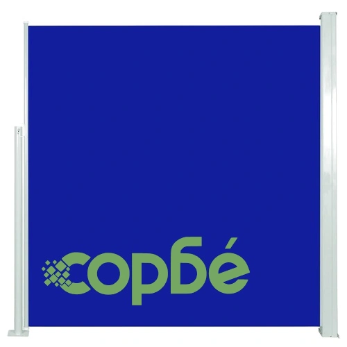 Прибираща се дворна странична тента, 140x300 см, синя ➤ топ цена ➤ sorbe.bg
