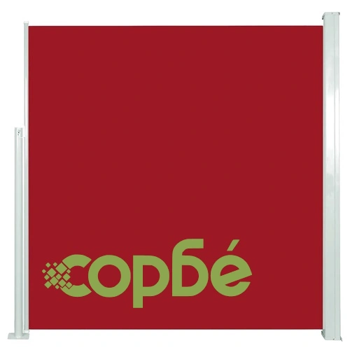 Прибираща се дворна странична тента, 140x300 см, червена ➤ топ цена ➤ sorbe.bg