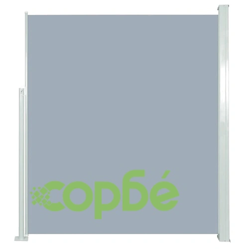 Прибираща се дворна странична тента, 160x300 см, сива ➤ топ цена ➤ sorbe.bg