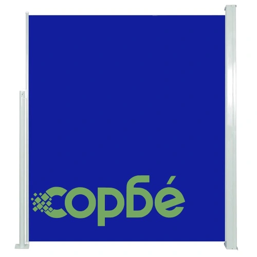 Прибираща се странична тента, 160х500 см, синя ➤ топ цена ➤ sorbe.bg