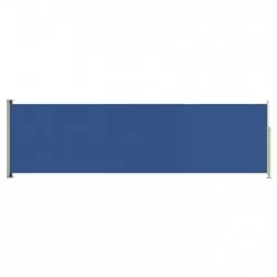 Прибираща се дворна странична тента, 180x600 см, синя