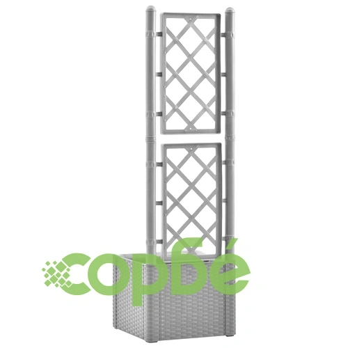 Градинска повдигната леха с решетка, самополивна, сива ➤ топ цена ➤ sorbe.bg